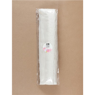 Кружево шитьё, 45 мм, 13.7±1 м, белое