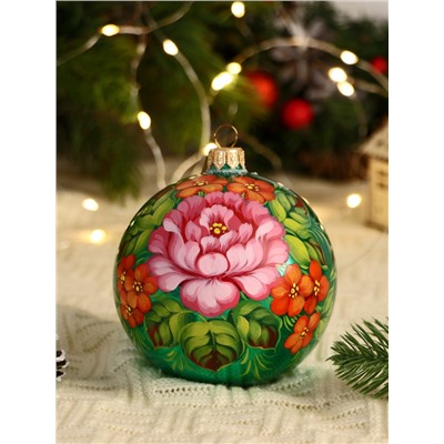 Набор из 4-х ёлочных шаров d=10 см «Неповторимый букет»