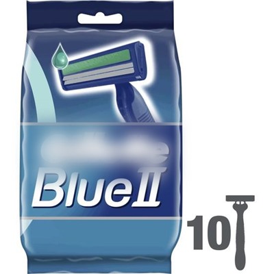 Станок для бритья одноразовый Джиллетт(ʤɪˈlet) Blue-II (10 шт.) с увлажняющей полосой (Оригинал)