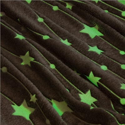 Плед светящийся в темноте «Этель. Звездное небо», 150×200 см, корал-флис