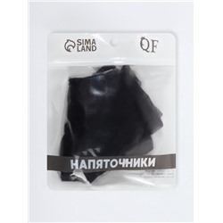 Напяточники для педикюра, увлажняющие, универсальный размер, 16×8.5 см, чёрные