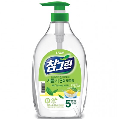 LION CHARM Green Средство для мытья посуды, овощей и фруктов (Зеленый чай) 1000 г 34607 34607