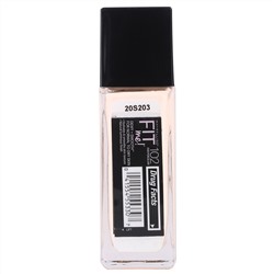 Maybelline, Fit Me, увлажняющая и выравнивающая тональная основа, оттенок 102 «Светлый фарфор», 30 мл