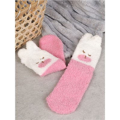 Носки женские флисовые р. 35-40 Лапки новогодний №5 / MNZ-16/5 /уп 12 /700654