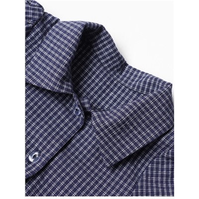 Платье для девочки «Крошка Я. Клетка», рост 86-92 см, синее