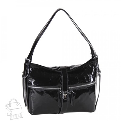 Сумка женская кожаная 3358Q black Polina&Eiterou