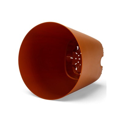 Горшок для цветов «Гранд», 4 л, d=19 см, h=20 см, пластиковый, с прикорневым поливом, коричневый