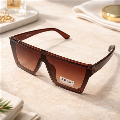 Очки женские солнцезащитные модные коричневые, арт.007.393