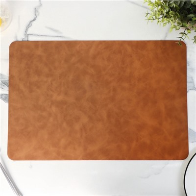 Салфетки сервировочные Magistro, 4 шт., экокожа, 45×30 см, коричневые