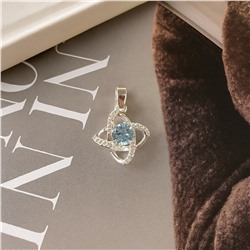 Кулон с камнем, покрытие: посеребрение, вставка: цирконы и фианиты, арт.007.070