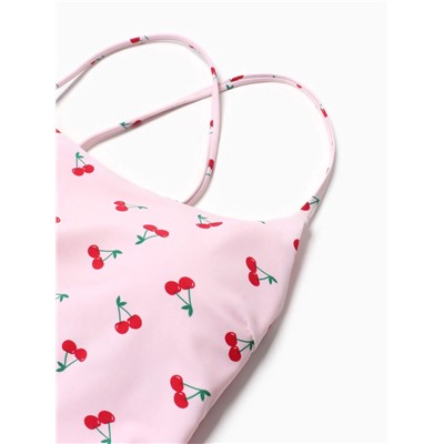 Купальник женский слитный с открытой спиной MIST «Вишня», размер L