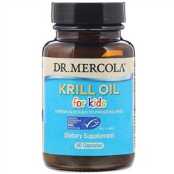 Dr. Mercola, крилевый жир для детей, 60 капсул
