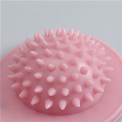 Массажёр для ног, 17.5×8.8 см, 2 шара с шипами, розовый