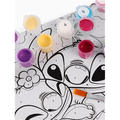 Картина по номерам с подрамником «Стич и Эйнджел», 20×30 см