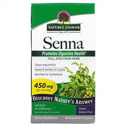 Nature's Answer, Senna, 450 mg, 90 Vegetarian Capsules