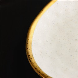 Блюдо сервировочное Magistro Poursephona, 37×24 см, фарфор, бежевое