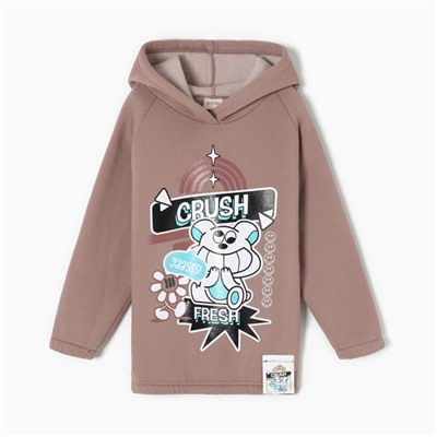 Толстовка (худи) для девочки MINAKU: CRUSH, тёмно-розовая, рост 104 см