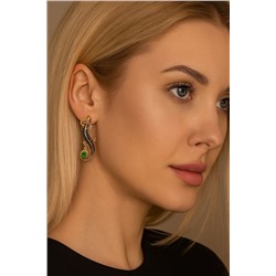 Серьги ящерицы крупные, покрытие позолота 585 пробы,H1698, арт.314.669