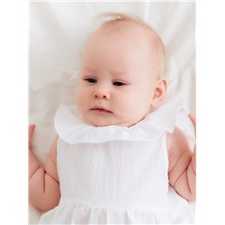 Боди для девочки с воротником MINAKU, рост 62-68 см, белое