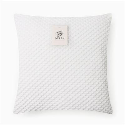 Подушка декоративная «Этель. Квадрат», 40×40 см, белая