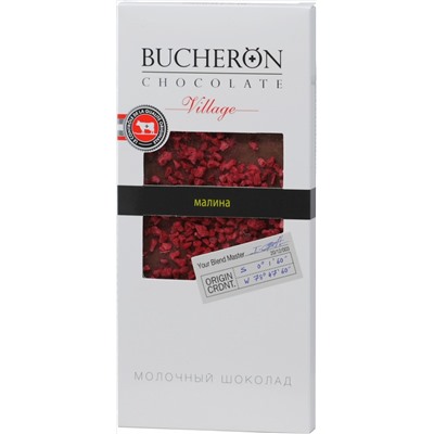 BUCHERON. Village. Молочный с малиной 100 гр. карт.пачка