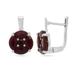 Серьги из серебра рубин корунд, Благодать2