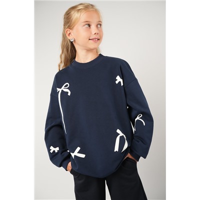 Свитшот оверсайз для девочки из футера трехнитки Happyfox