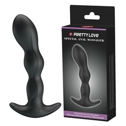 Черный анальный стимулятор простаты с вибрацией Special Anal Massager - 14,5 см.