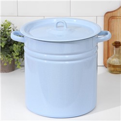 УЦЕНКА Кастрюля, 12 л, цилиндрическая, без крышки, серо-голубая