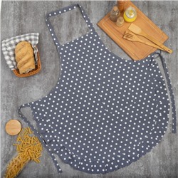 Фартук «Этель. Горошек», серый, 78×80 см, 100% п/э