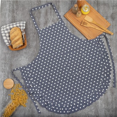 Фартук «Этель. Горошек», серый, 78×80 см, 100% п/э