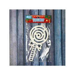 Ёлочная игрушка «Леденец люкс» 9.5×19 см, белый