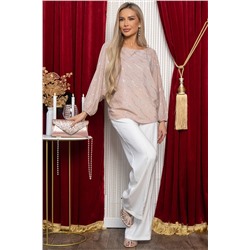 Блуза Путь к сердцу (бежево-розовая) Б14854-30М