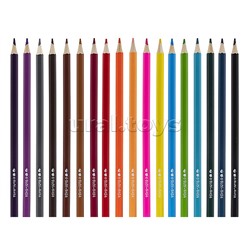 Карандаши цветные 18 цв. ECO "Кофейные коты" заточен. в карт. коробке с европодвесом