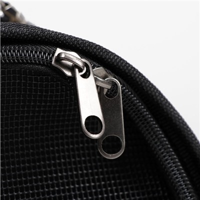 Сумка - переноска «Лапки Happy», размер L, 53×21×29 см, каркасная, чёрная