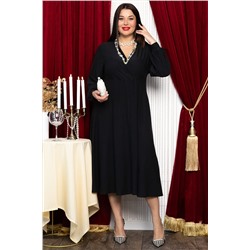 Платье трикотажное Эхо лета (черное) П14366-1М