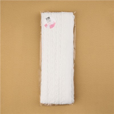 Кружево шитьё, 30 мм, 13.7±1 м, белое