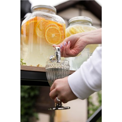 Бокалы для вина Magistro «Босфор», 250 мл, стекло, градиент серебро, набор 6 шт.