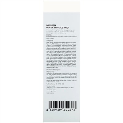 Medi-Peel, Aqua Essence, тонер с 9 пептидами, 250 мл (8,45 жидк. унции)