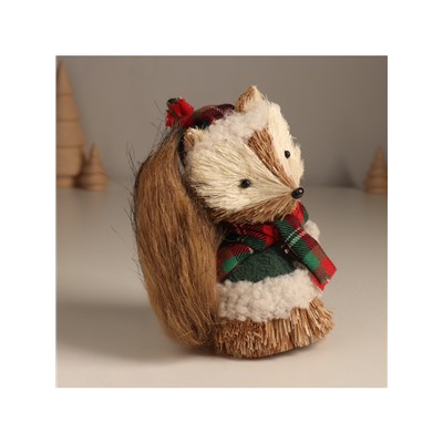 Фигурка новогодняя «Енотик в зимней одёжке», 8×13×14 см