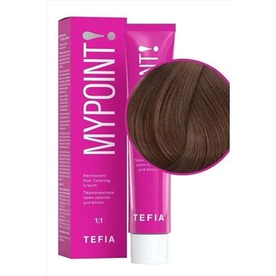 TEFIA Mypoint 7.8 Перманентная крем-краска для волос / Блондин коричневый, 60 мл KRISTALLER, 1116933