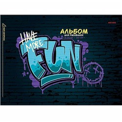 Альбом для рисования 48л на склейке "ЗАБАВНЫЕ ГРАФФИТИ" 48-2199 Проф-Пресс