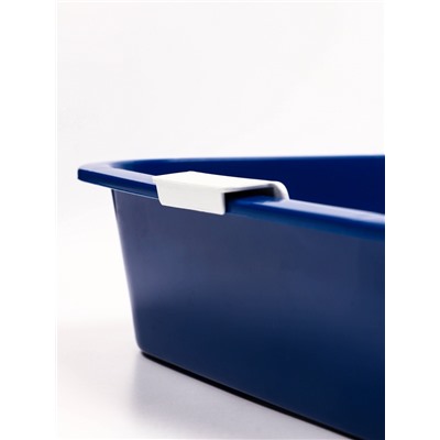 Туалет для кошек «Белла мини», 35×26×6 см, с сеткой, пластик, синий