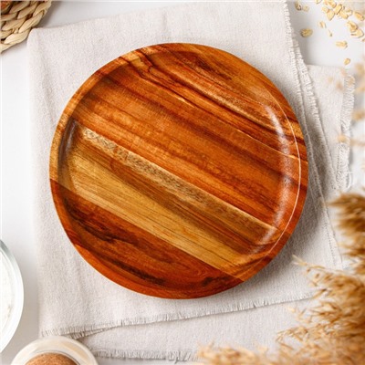 Тарелка Magistro Milk, d=20 см, дерево акация