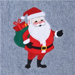 Набор в мешочке «Этель. Дедушка Мороз»: полотенце 35×60 см, тёрка 7.7×3.7×3 см