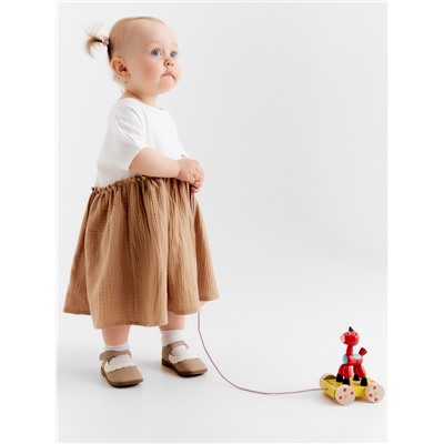 Платье для девочки «Крошка Я. Муслин», рост 80-86 см, бежевое