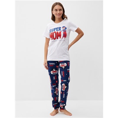 Пижама женская (футболка, брюки) KAFTAN Super, размер 44-46