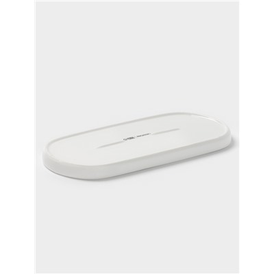 Блюдо сервировочное Magistro White Snow, 24.5×11×1.5 см, фарфор, белое