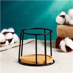 Горшок для цветов «Сосуд», 250 мл, 12×8.5 см, керамика, с поддоном, с подставкой, розовый