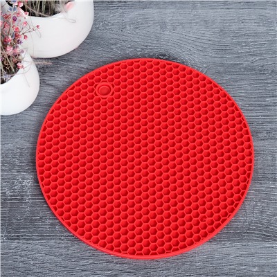 Подставка под горячее 18х0,6 см силиконовая / LS-616 /уп 300/ 0,6 см/ 715171